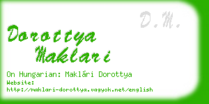 dorottya maklari business card